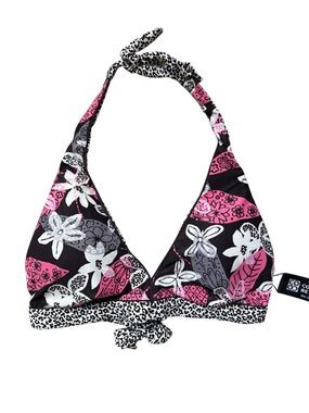 Coco Reef Floral Leopard Print Bikini Top